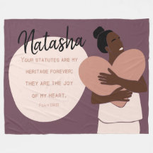 Black Woman Scripting Heart Personalized Plum