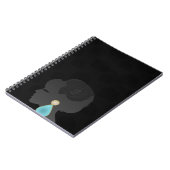 Black Woman Silhouette Dark Glamour Notitieboek (Linkerzijde)