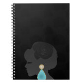 Black Woman Silhouette Dark Glamour Notitieboek (Voorkant)