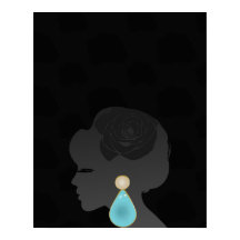 Black Woman Silhouette Dark Glamour