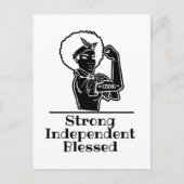 Black Woman Strong Briefkaart (Voorkant)