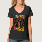 Black Woman Teacher Afro Black History Month_2 T-shirt (Voorkant)