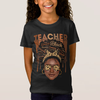 Black Woman Teacher Afro Smart African American Lo T-shirt