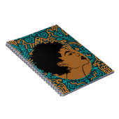 Black Woman Tribal Pattern Notitieboek (Rechterzijde)