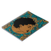 Black Woman Tribal Pattern Notitieboek (Linkerzijde)