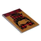 Black Woman Tribal Pattern Notitieboek (Rechterzijde)