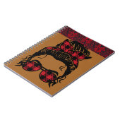 Black Woman Tribal Pattern Notitieboek (Linkerzijde)