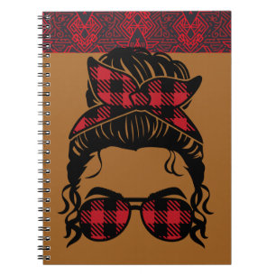 Black Woman Tribal Pattern Notitieboek