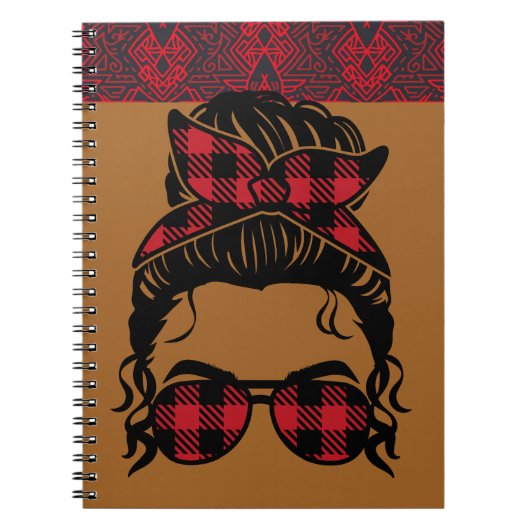 Black Woman Tribal Pattern Notitieboek (Voorkant)