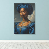  Black Woman uit de jaren 1800 Canvas Afdruk (Insitu (Houten vloer))