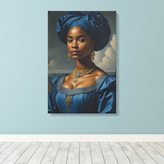  Black Woman uit de jaren 1800 Canvas Afdruk (Insitu (Houten vloer))