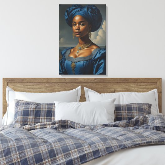  Black Woman uit de jaren 1800 Canvas Afdruk (Insitu (Slaapkamer))