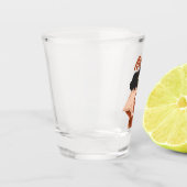 Black Woman, White Bikini, Beach Ready Shot Glas (Links)