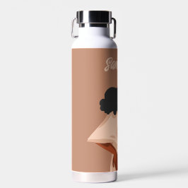 Black Woman, White Bikini, Beach Ready Waterfles