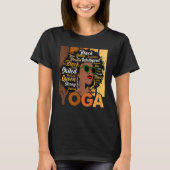 Black Woman Yoga Afro Melanin Cool Black History M T-shirt (Voorkant)