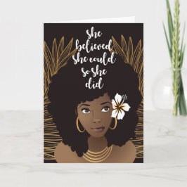 Black Woman, ze dacht dat ze het kon, Afstuderen Kaart