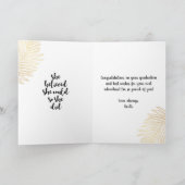 Black Woman, ze dacht dat ze het kon, Afstuderen Kaart (Binnen)