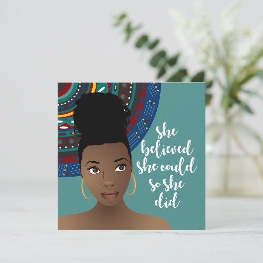 Black Woman, ze dacht dat ze het kon, dus deed ze  (Staand voorkant)