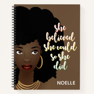 Black Woman, ze dacht dat ze het kon, dus deed ze  Notitieboek