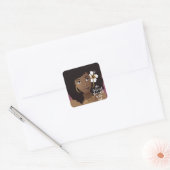Black Woman, ze dacht dat ze het kon, dus deed ze  Vierkante Sticker (Envelop)