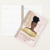 Black Woman, ze dacht dat ze het kon, roze en goud Planner (Display)