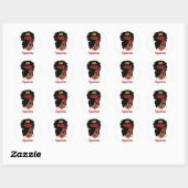 Black Woman Zodiac Aquarius Ronde Sticker (Vel)