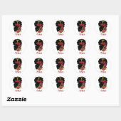 Black Woman Zodiac Aries Ronde Sticker (Vel)