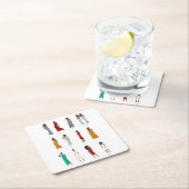 Black Woman Zodiac Astrology Kartonnen Onderzetters (Insitu)