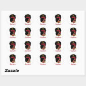 Black Woman Zodiac Capricorn Ronde Sticker (Vel)