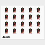 Black Woman Zodiac Gemini Ronde Sticker (Vel)