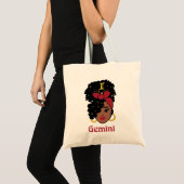 Black Woman Zodiac Gemini Tote Bag (Voorkant (product))