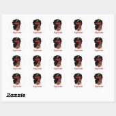 Black Woman Zodiac Sagittarius Ronde Sticker (Vel)