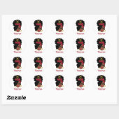 Black Woman Zodiac Taurus Ronde Sticker (Vel)