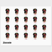 Black Woman Zodiac Virgo Ronde Sticker (Vel)