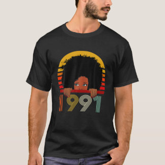 Black Women 1991, 30th Birthday Black Queen, Vinta T-shirt