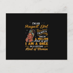 Black Women August Birthday geeft me een Leo Queen Aankondigingskaart