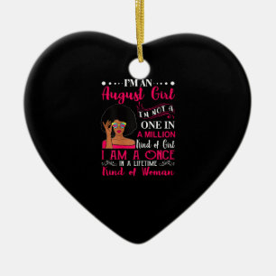 Black Women August Birthday geeft me een Leo Queen Keramisch Ornament