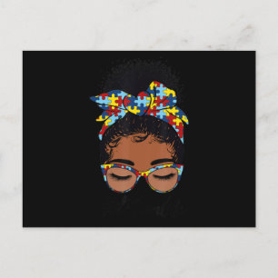 Black Women Girls Autistic Autism Awareness Mam Li Briefkaart
