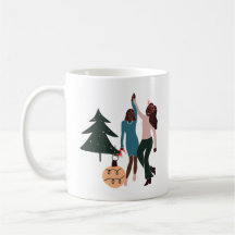 Black Women Illustrated kerstkoffie Mok