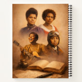 Black Women Legends Notitieboek (Achterkant)