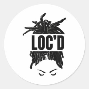 Black Women LOC'd - Funny Melanin Afro Lover Ronde Sticker