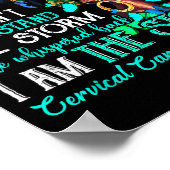 Black Women Motivation Suprt Cervical Cancer Aware Poster (Hoek)