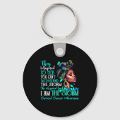 Black Women Motivation Suprt Cervical Cancer Aware Sleutelhanger (Voorkant)