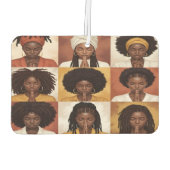 Black Women Praying Air Freshener Luchtverfrisser (Achterkant)