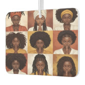 Black Women Praying Air Freshener Luchtverfrisser (Links)