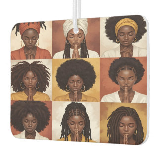 Black Women Praying Air Freshener Luchtverfrisser
