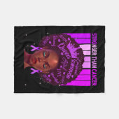 Black Women Queen Stronger dan Epilepsy Paarse Ri Fleece Deken (Voorkant (Horizontaal))
