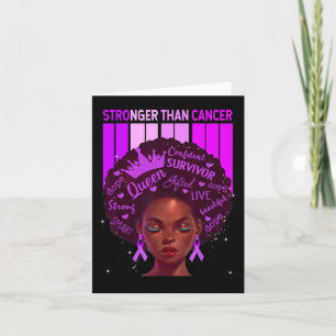 Black Women Queen Stronger dan Epilepsy Paarse Ri Kaart