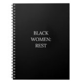 Black Women Rest Notebook Notitieboek (Voorkant)