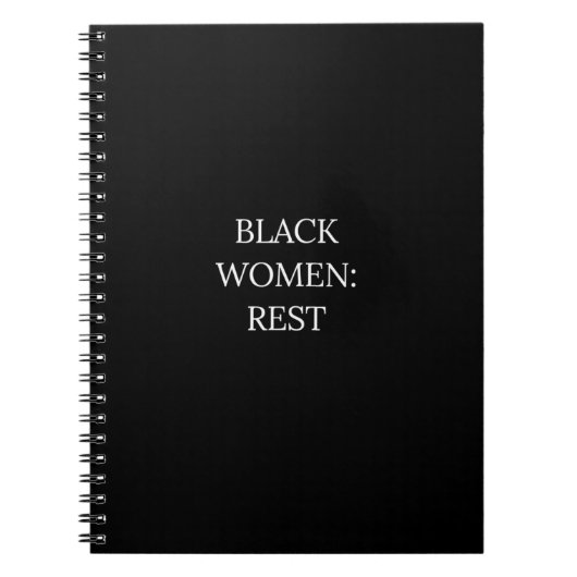 Black Women Rest Notebook Notitieboek (Voorkant)